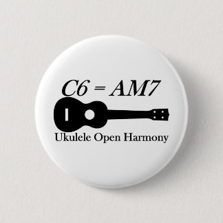 Ukulele Open Chords 6 Cm Round Badge
