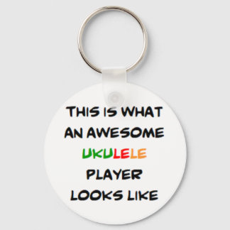 ukulele player, awesome key ring
