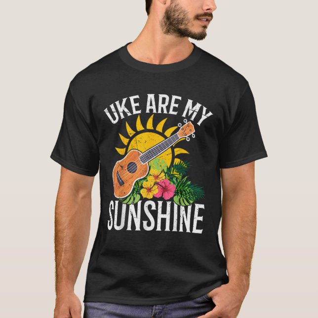 Ukulele Player Hawaiian Sunset Ukulele Uke Are My  T-Shirt (Front)