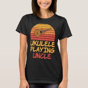 Ukulele Playing Uncle Retro Style For Ukulelists U T-Shirt