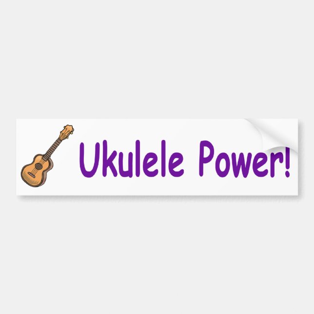 Ukulele Power! Bumper Sticker (Front)