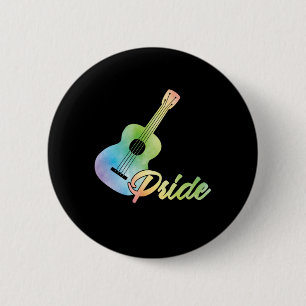 Ukulele Pride Uke Instrument Music Guitar Gift 6 Cm Round Badge