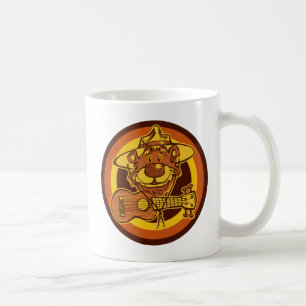 Ukulele Rangers Smilin' Bear & Uke Cartoon Logo Mu Coffee Mug