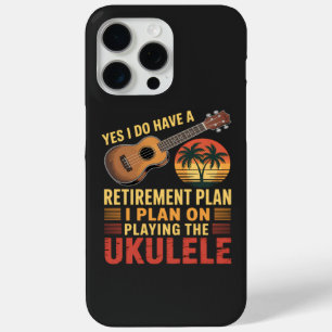 Ukulele Retirement Plan Funny iPhone 15 Pro Max Case