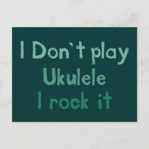 Ukulele Rock It Postcard