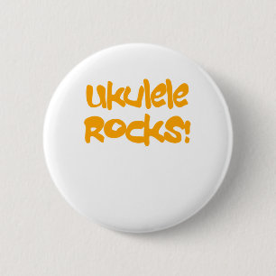 Ukulele Rocks! 6 Cm Round Badge