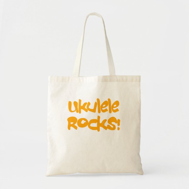 Ukulele Rocks! Tote Bag (Front)