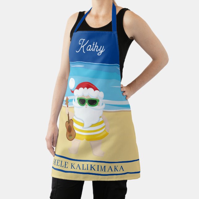 Ukulele Santa Claus  Apron (Insitu)