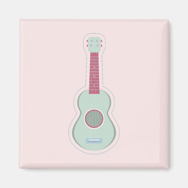 ukulele sticker magnet (Front)