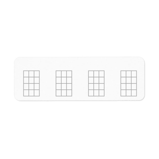 Ukulele Stickers Empty Chord Chart 4 Frets Grey (Front)