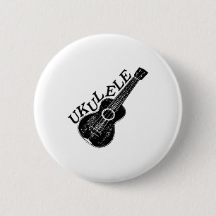 Ukulele Text And Image 6 Cm Round Badge