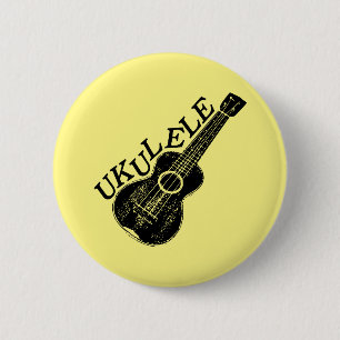 Ukulele Text And Image 6 Cm Round Badge