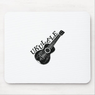 Ukulele Text And Image Mouse Mat