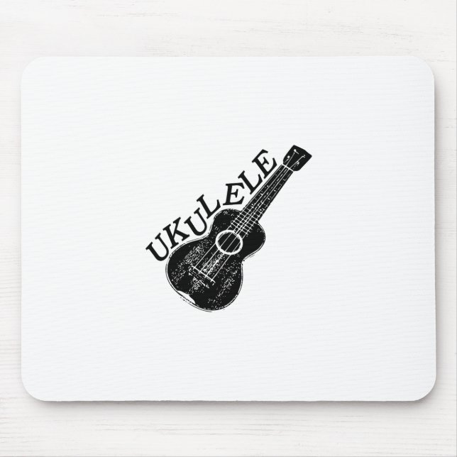 Ukulele Text And Image Mouse Mat (Front)
