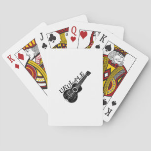 Ukulele Text And Image Playing Cards