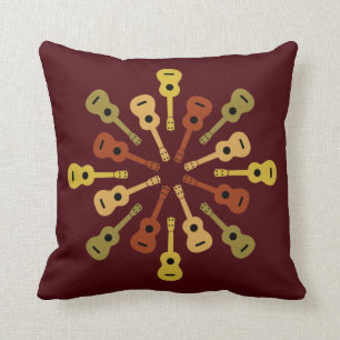 Ukulele throw pillow