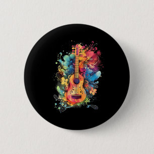 Ukulele Uke Player Guitarist Ukelele Guitar 6 Cm Round Badge