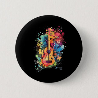Ukulele Uke Player Guitarist Ukelele Guitar 6 Cm Round Badge