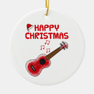 Ukulele Uke Player Musician Christmas Ornament