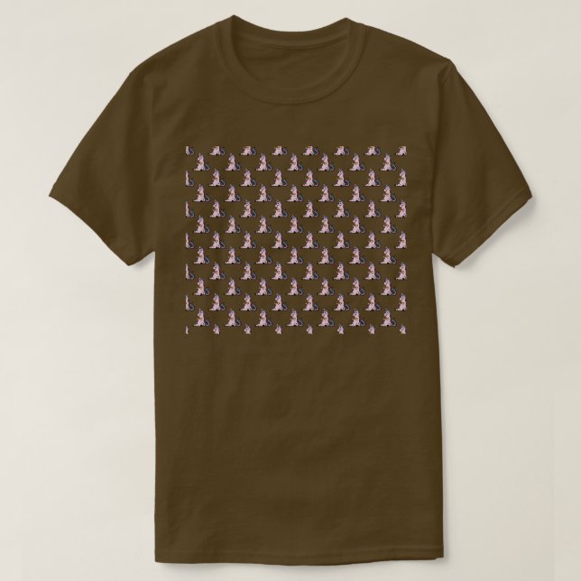 Ukulele Unicorn Pattern T-Shirt (Design Front)