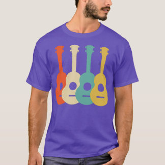 Ukulele Vintage Retro Art Ukulele Uke Music Gift  T-Shirt