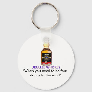 Ukulele Whiskey Keychain