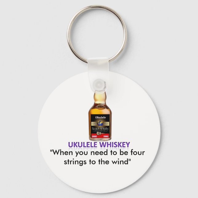 Ukulele Whiskey Keychain (Front)