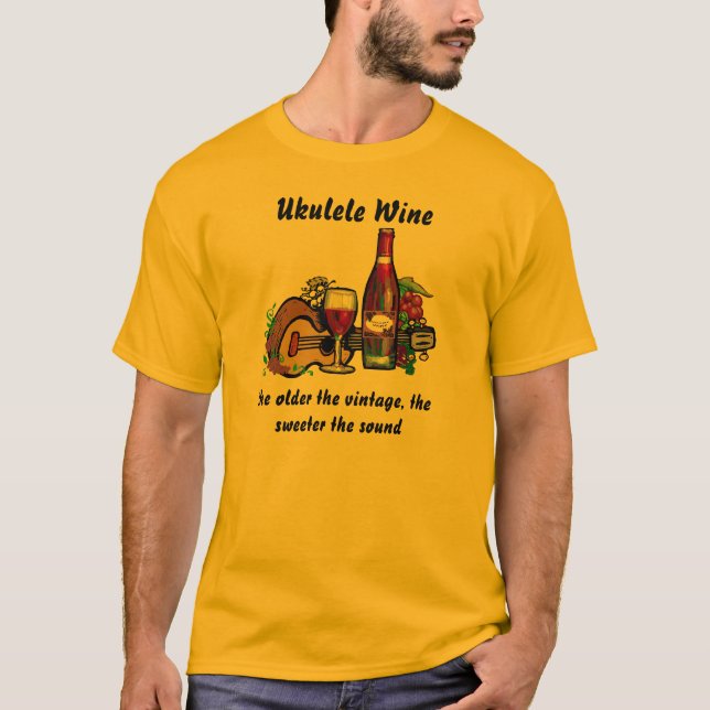 Ukulele Wine T-Shirt (Front)