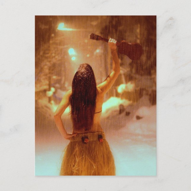 Ukulele winter wonderland postcard (Front)