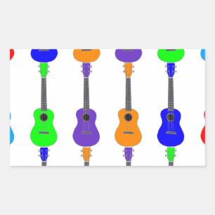 Ukuleles Rectangular Sticker