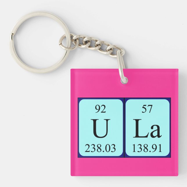 Ula periodic table name keyring (Front)