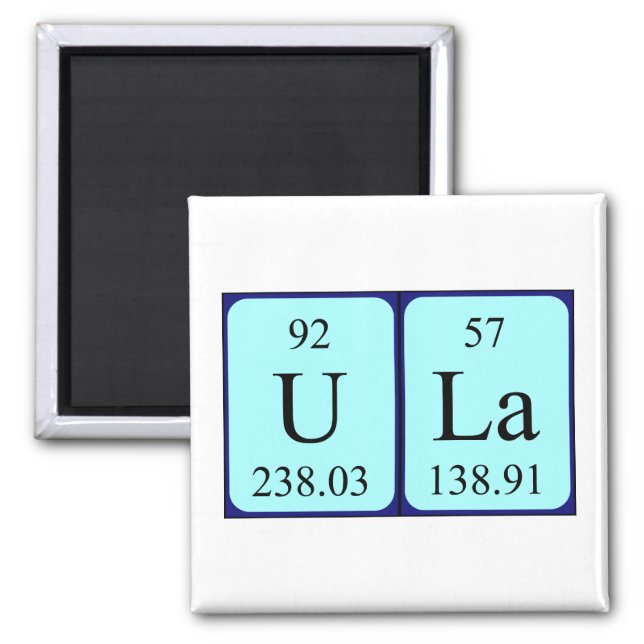 Ula periodic table name magnet (Front)