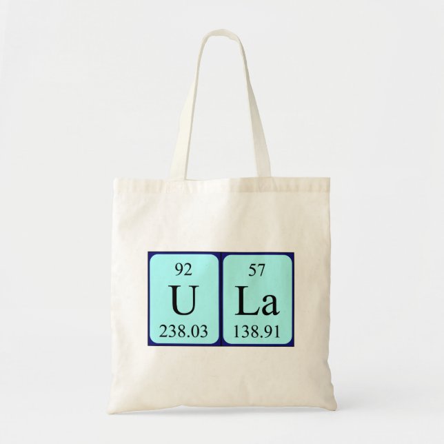 Ula periodic table name tote bag (Front)