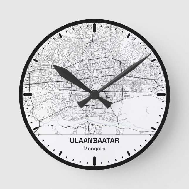 Ulaanbaatar Clock City Line Art (Front)