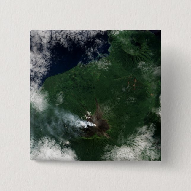 Ulawun Volcano of New Britain Summit 15 Cm Square Badge (Front)