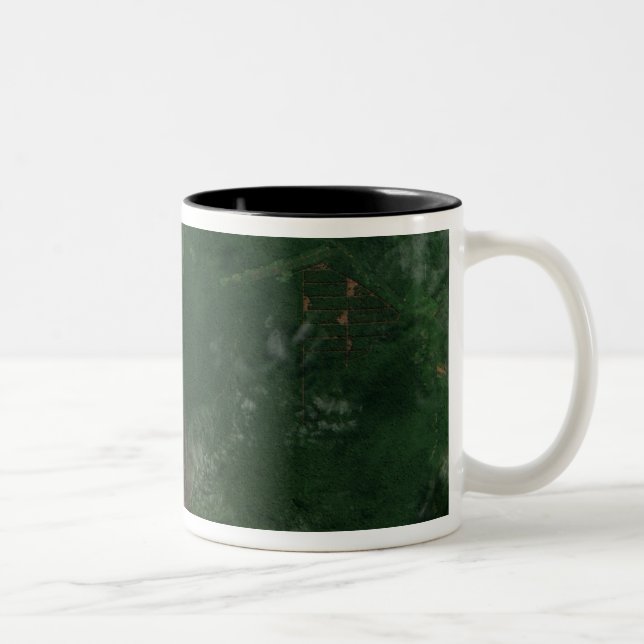 Ulawun Volcano of New Britain Summit Two-Tone Coffee Mug (Right)
