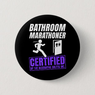 Ulcerative Colitis Awareness Funny IBD Warrior 6 Cm Round Badge