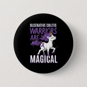 Ulcerative Colitis Awareness IBD Unicorn Purple Ri 6 Cm Round Badge