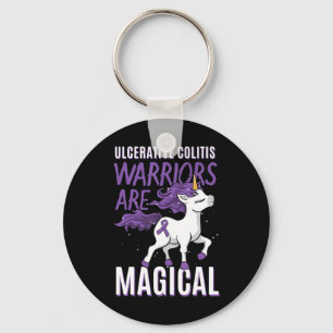 Ulcerative Colitis Awareness IBD Unicorn Purple Ri Key Ring