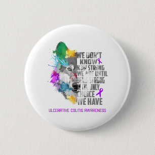 Ulcerative Colitis Awareness Ribbon Support Gifts 6 Cm Round Badge