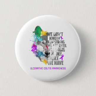 Ulcerative Colitis Awareness Ribbon Support Gifts 6 Cm Round Badge