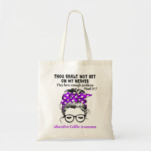 Ulcerative Colitis Awareness Ribbon Support Gifts Tote Bag