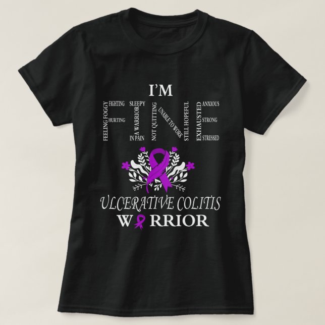 ulcerative colitis T-shirt warrior (Design Front)