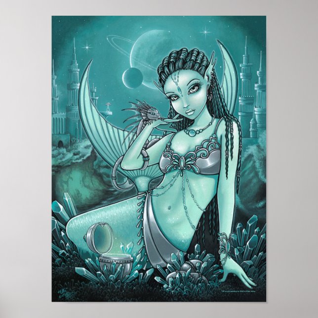 Uli Alien Mermaid Crystal Dragon City Poster (Front)