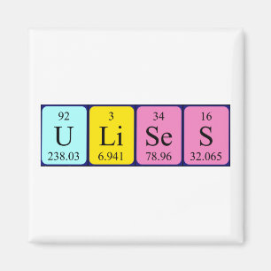 Ulises periodic table name magnet