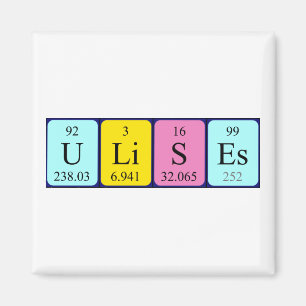 Ulises periodic table name magnet