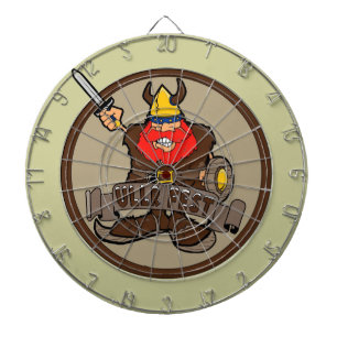 Ullr Fest happy skiing viking dartboard