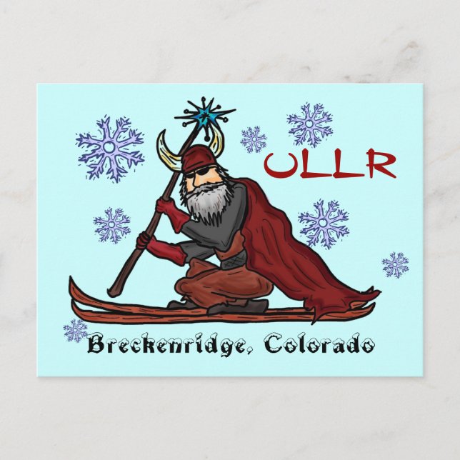 Ullr god of snow postcard (Front)