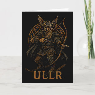 Ullr Norse God Of Archery And Skiing Card