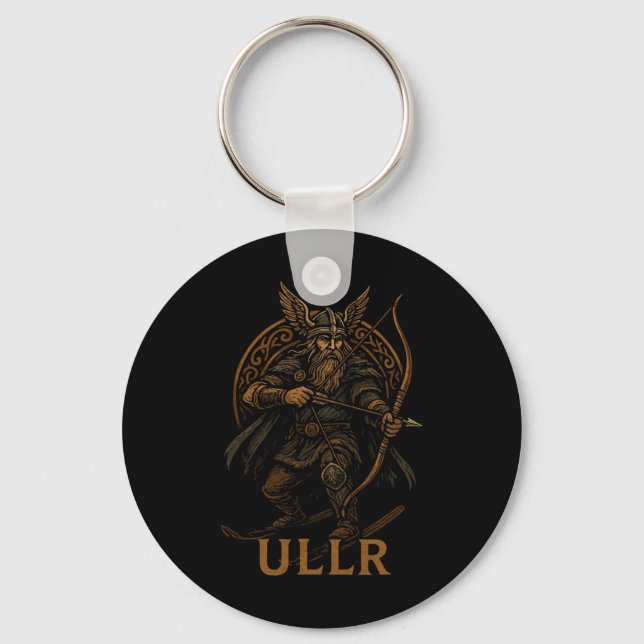 Ullr Norse God Of Archery And Skiing  Key Ring (Front)